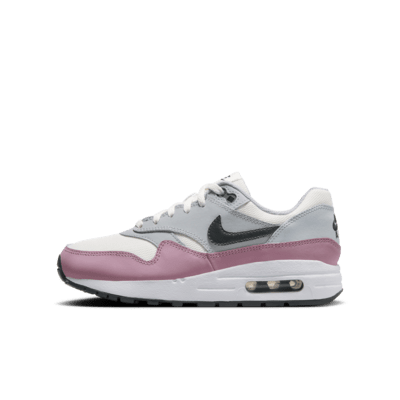 Nike Air Max 1 Summit White Wolf Grey White Dark Smoke Grey GS